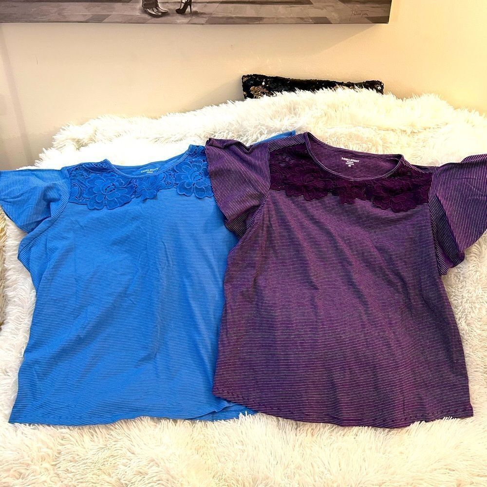 Kids' Blue and Purple Lace Tops